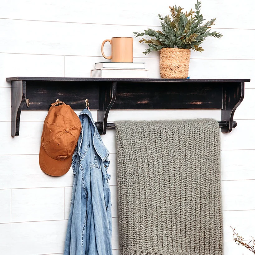 Quilt Rack with Hooks