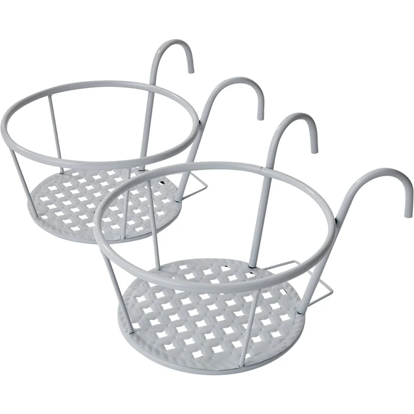 Railing Flower Pot Holders for Balcony or Deck 2 Pk - Image 6