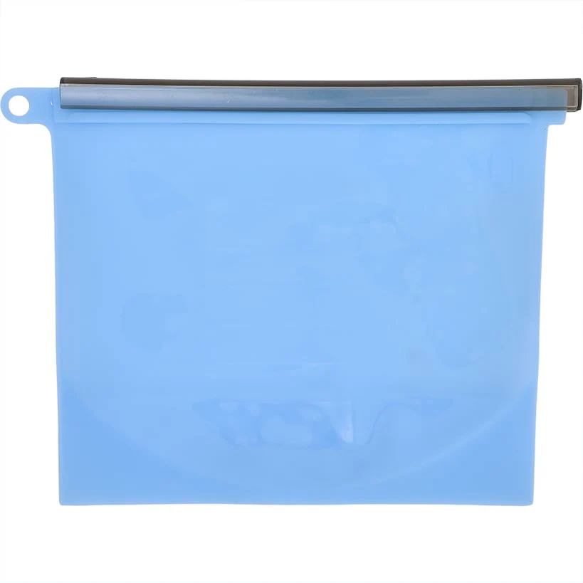 Reusable Blue Silicone Storage Bag - Image 2