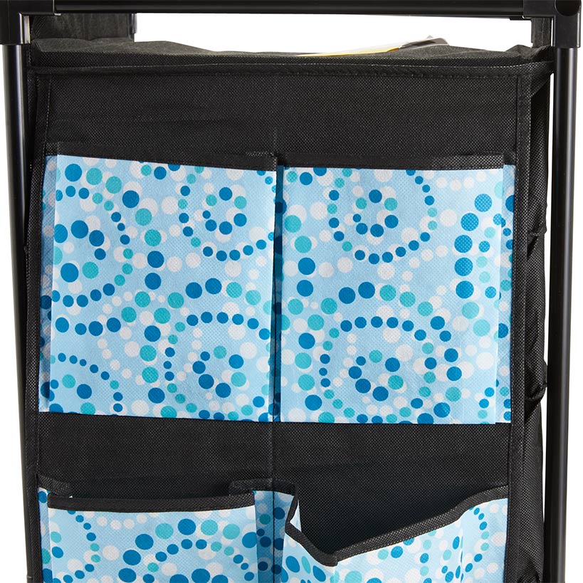 Rolling Shoe Storage with Fabric Cubbies - Springtime - Image 3