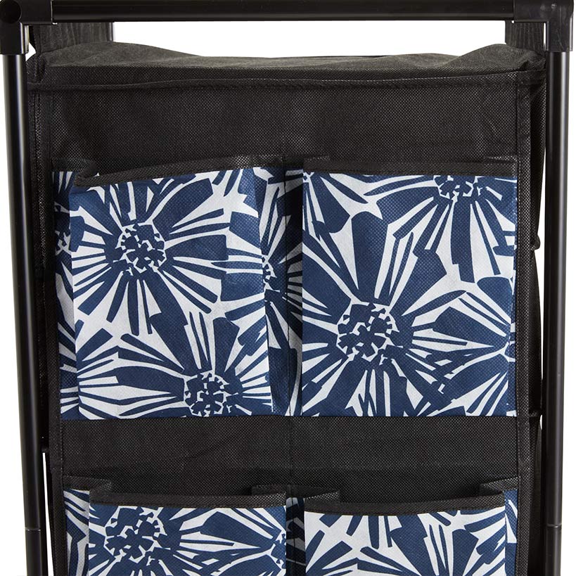 Rolling Shoe Storage with Fabric Cubbies - Springtime - Image 5