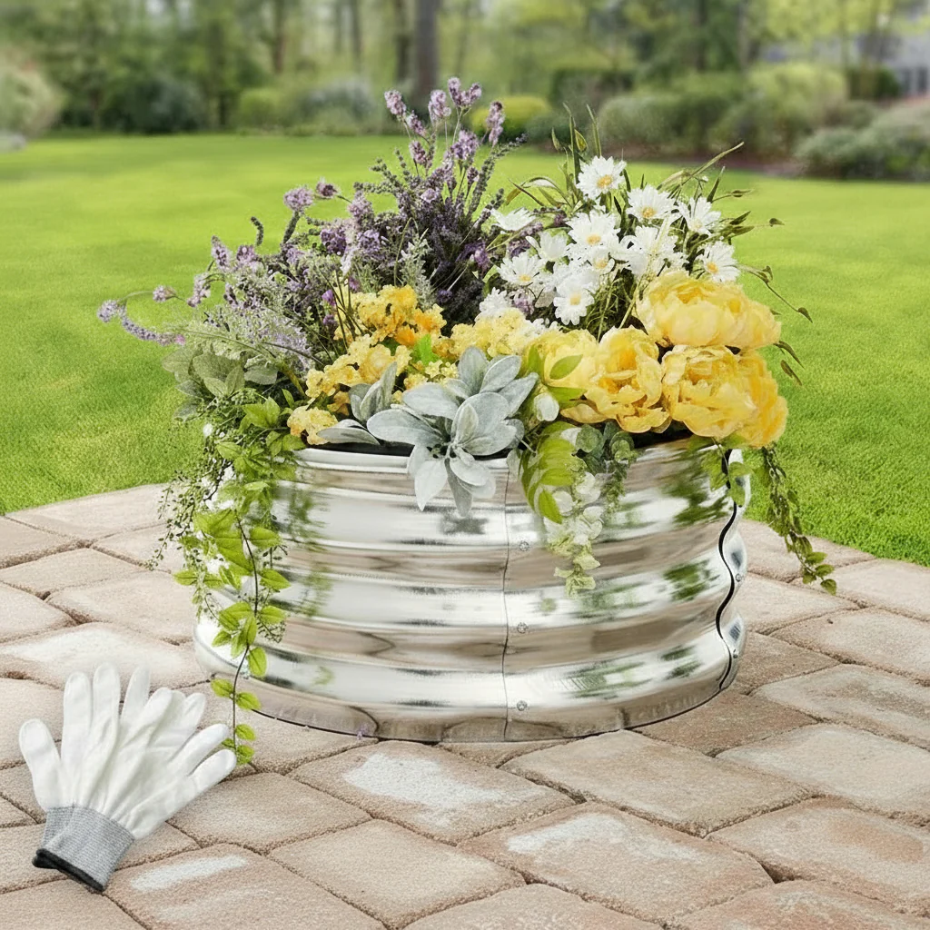 Round Galvanized Raised Garden Bed Kit - Image 3