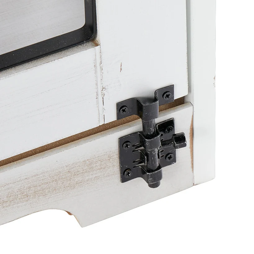 Rustic Sliding White Barn Door Pet Crate - Image 4