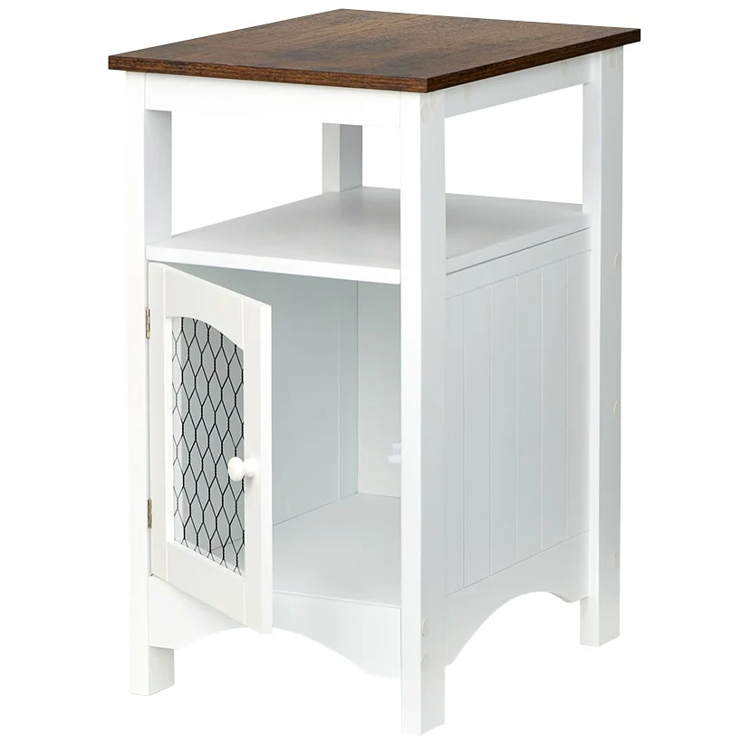 Rustic Two-Tone Side Table - Image 3