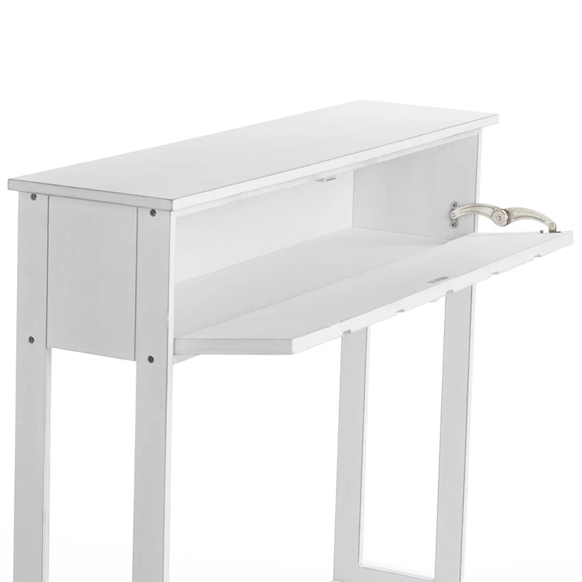 Rustic Wood Console Table with Galvanized Family Sentiment - Image 2