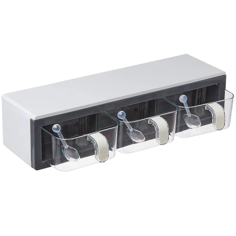 Seasoning Storage Containers with Spoons - 3 Compartments - Image 2