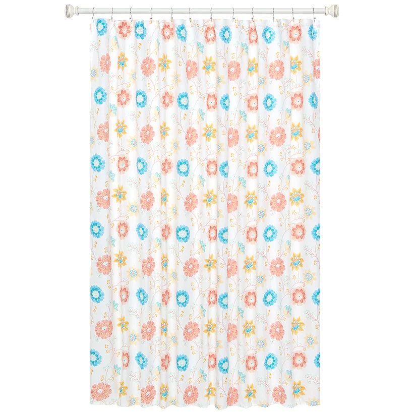 Shana Spring Floral Shower Curtain with Buttonholes - Image 4