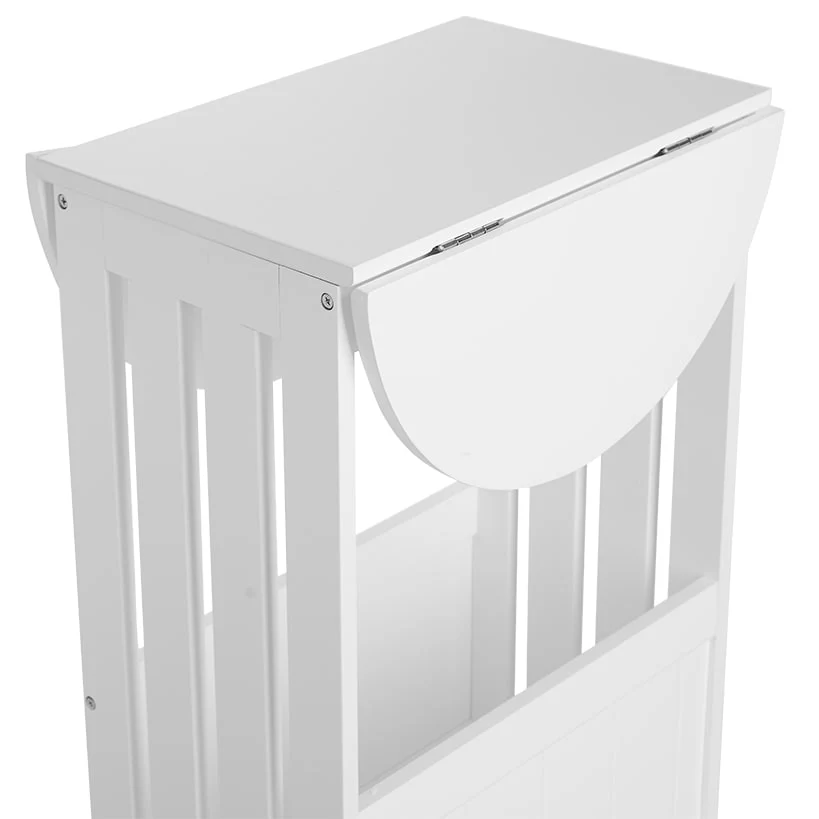 Side Table with Drop Leaf Top and Magazine Holder - 24"H - Image 3