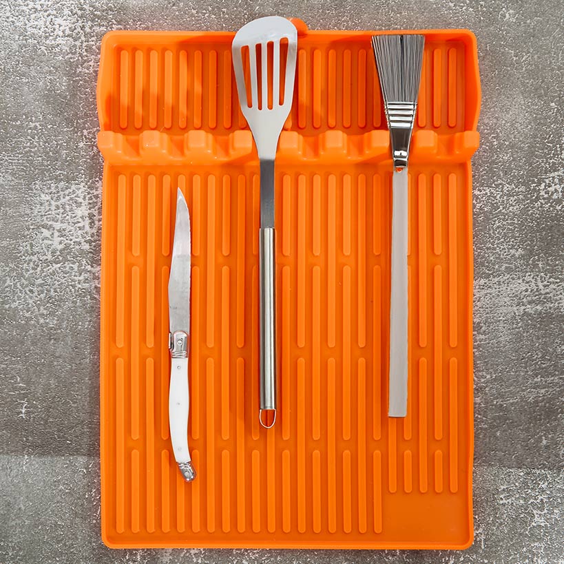 Silicone Grill Mat Griddle Tools Utensil Holder - Image 4