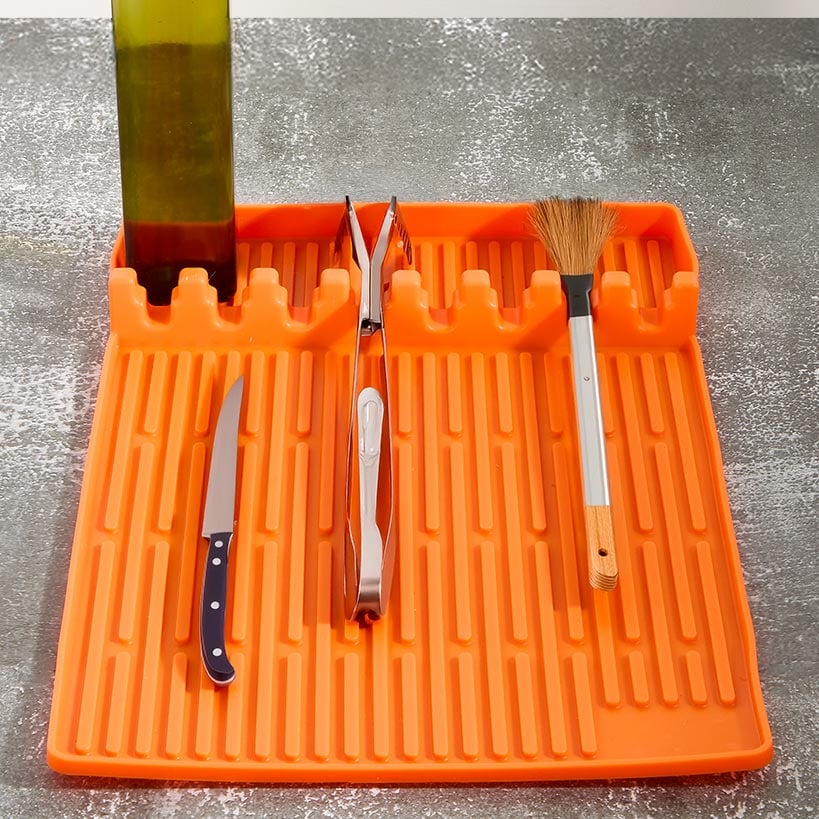 Silicone Grill Mat Griddle Tools Utensil Holder - Image 5