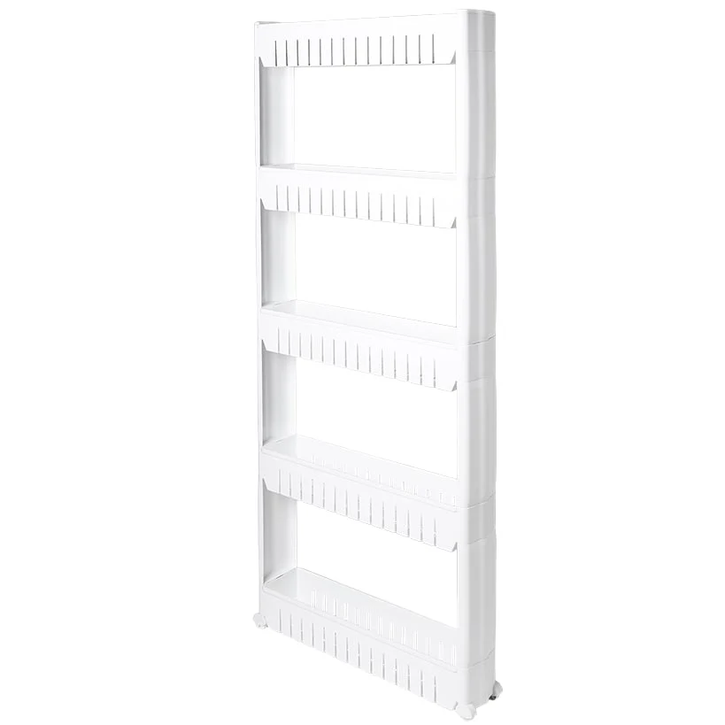 Slim Utility Kitchen Storage Cart with Wheels 5 Tier - Image 3