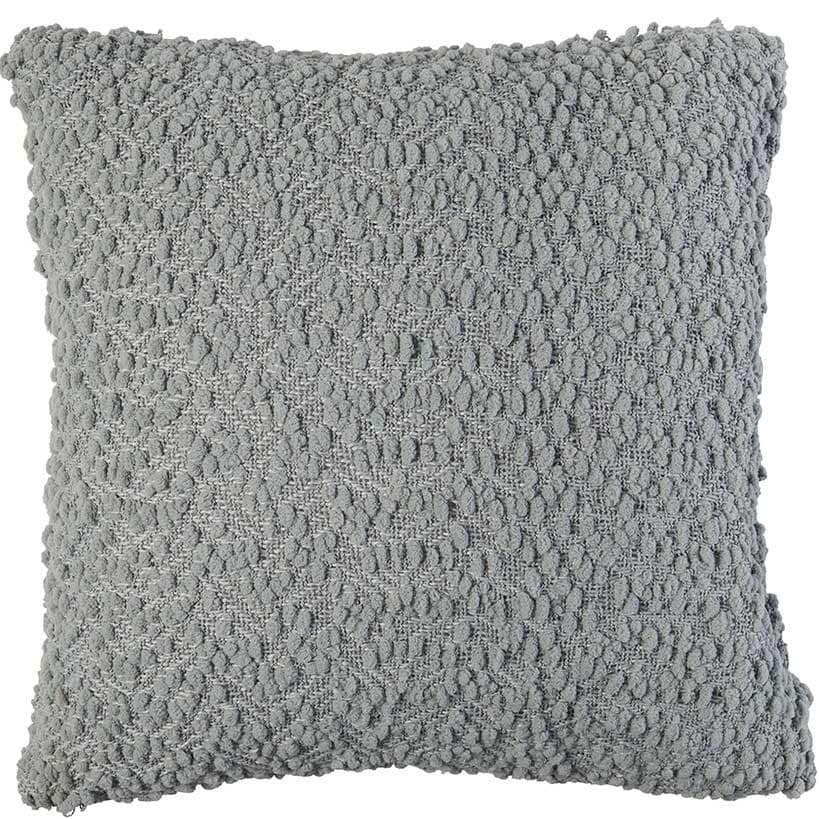 Snow Flocked Chenille Throw or Accent Pillow Light Gray - Image 4