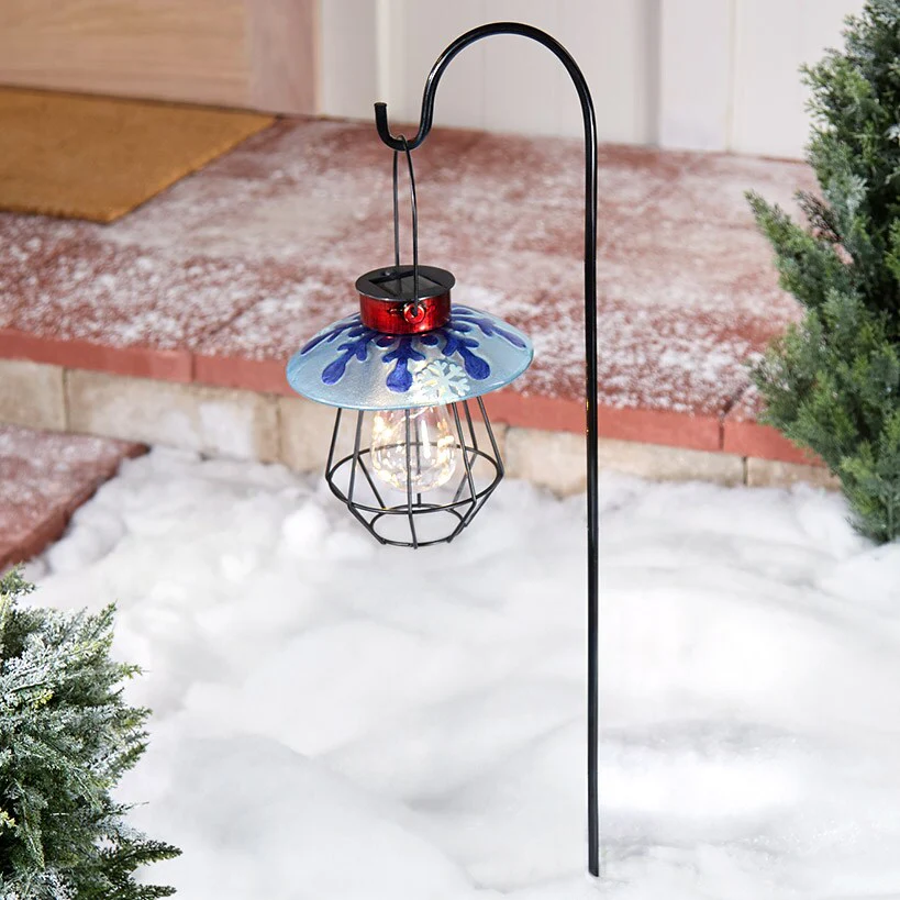 Snowflake Solar Holiday Lantern