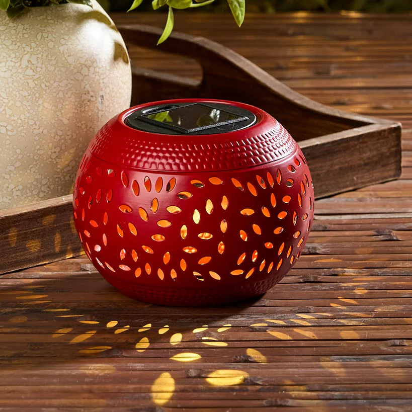Solar Cutout Shadow Cast Round Table Lanterns - Image 5