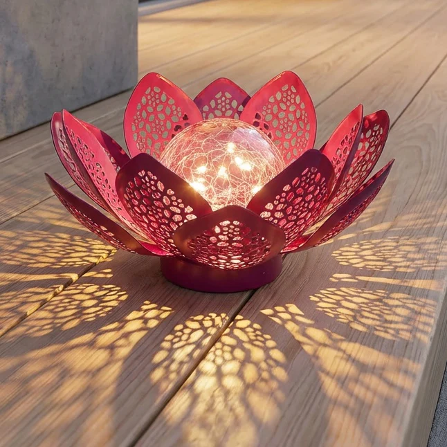Solar Gazing Filigree Flower Ball - Image 4