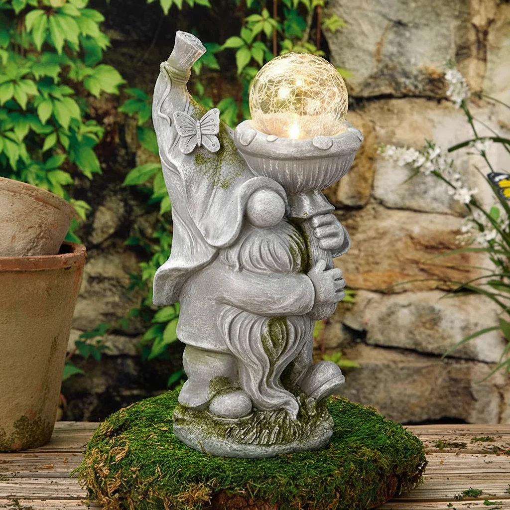 Solar Gnome Garden Statue - Image 3