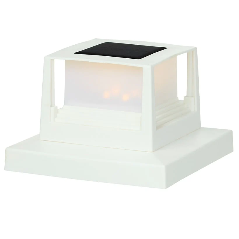Solar Post Cap Light Square For Deck or Fence - Black or White - Image 5
