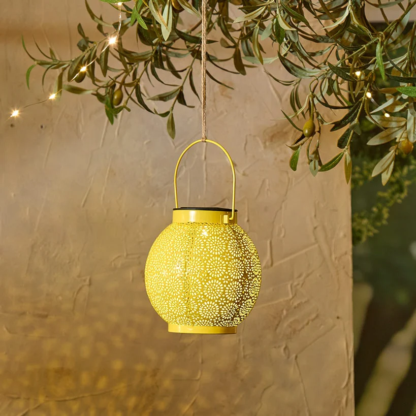Solar Sunburst Shadow Cast Hanging Lantern - Image 4
