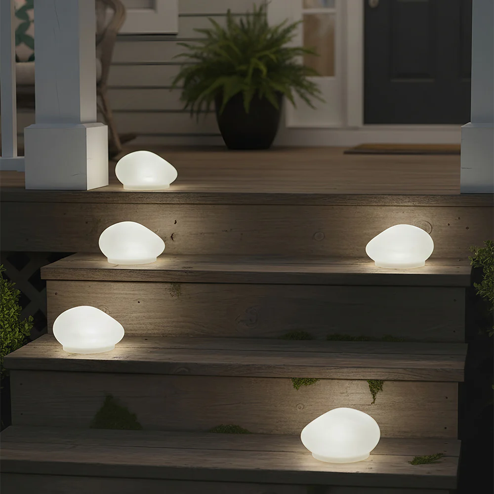 Solar White Rock Light Outdoor Decor - Image 3