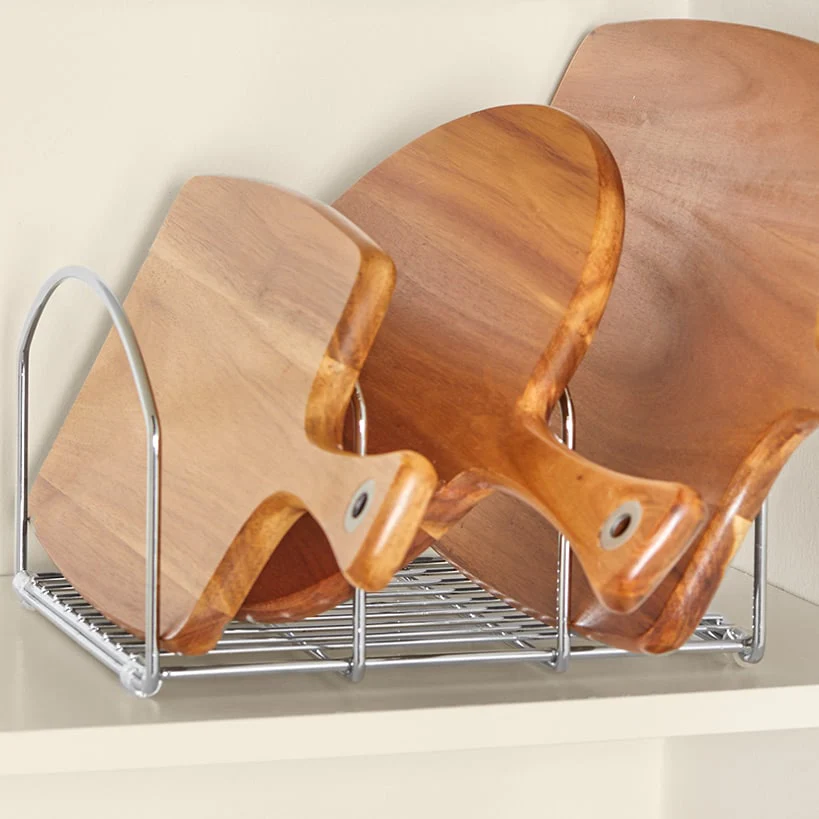Space Saving Cutting Board or Bakeware Metal Organizer Storage