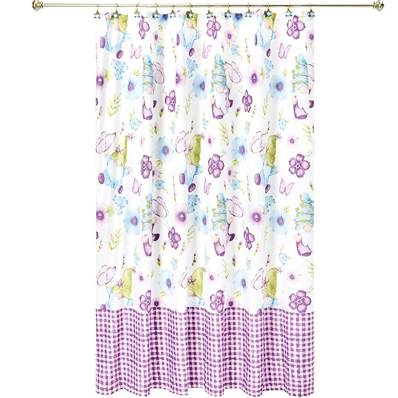 Spring Gnome Shower Curtain, Hand Towels, Valance or Hooks - Image 6