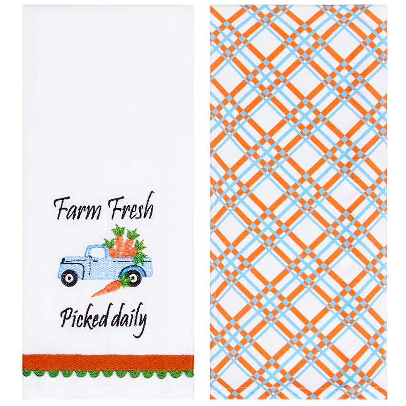 Spring Truck Embroidered Kitchen Towels, Set of 2 - Image 5