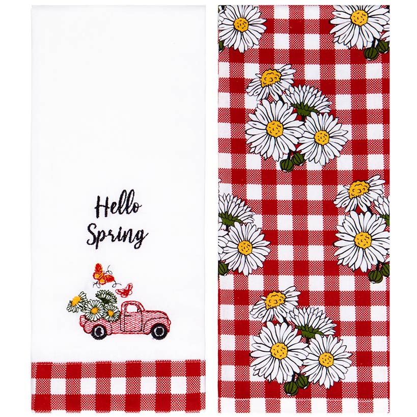 Spring Truck Embroidered Kitchen Towels, Set of 2 - Image 7