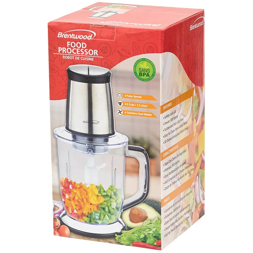 Stainless Steel Food Processor - 6.5-Cup - Image 3