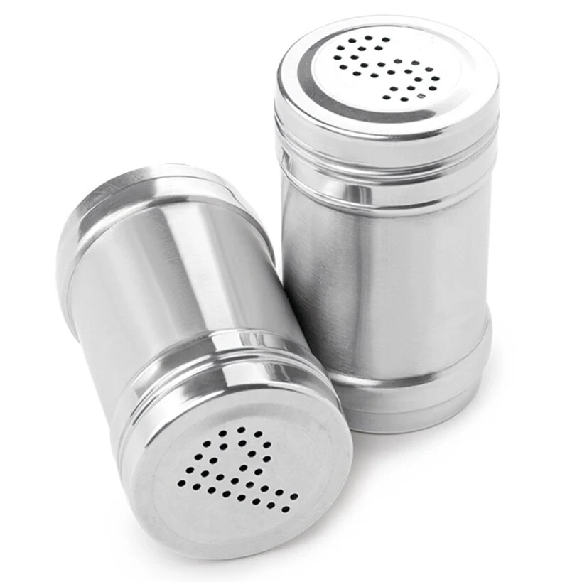 Stainless Steel Salt & Pepper Shakers - Image 3