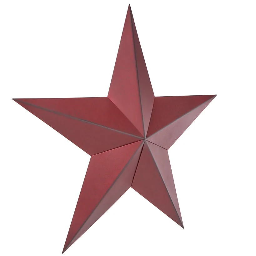 Star Metal Wall Decor Dimensional Red - Image 4