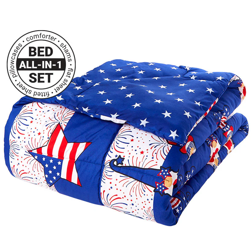 Stars and Stripes Gnome Complete Comforter Set - Image 5