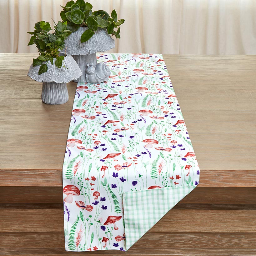 Stella Spring Mushroom Table Runner or Set of 4 Placemats - Image 3