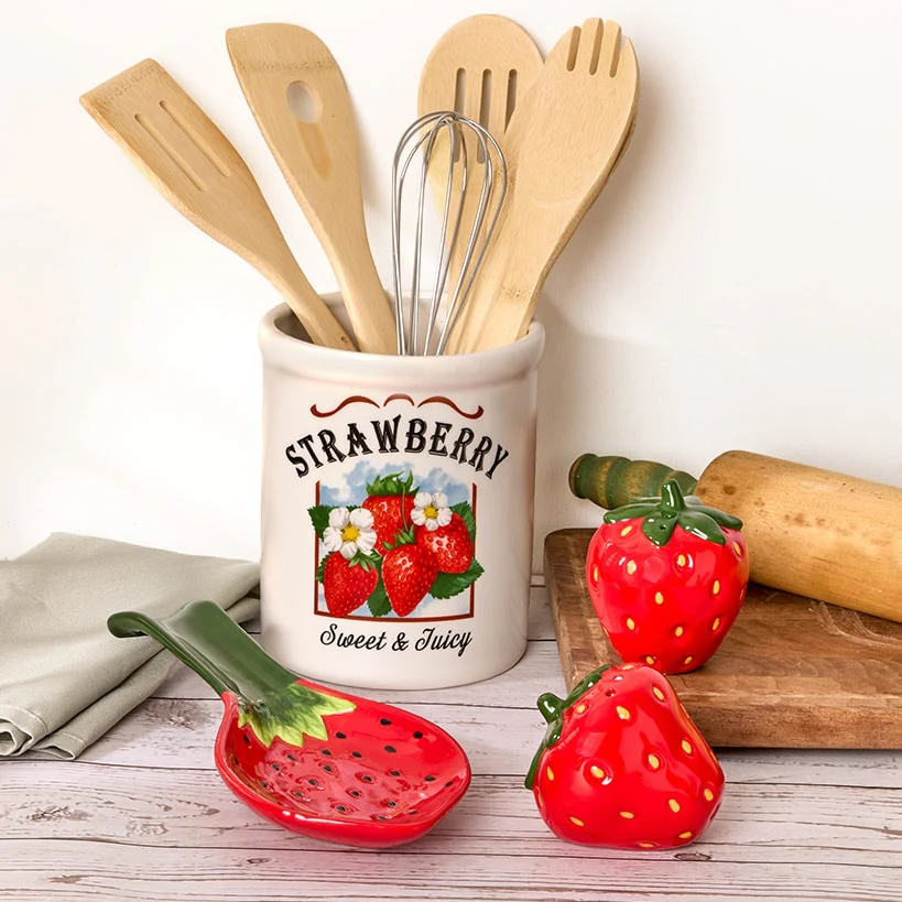 Strawberry Fields Decorative Salt and Pepper Shakers - Image 2