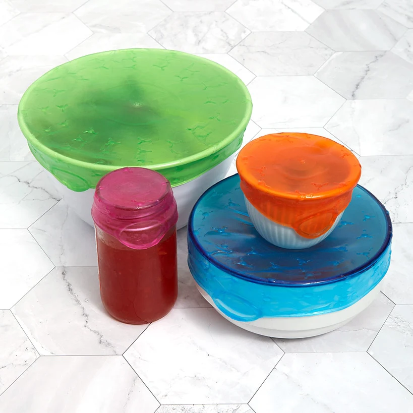 Stretchable Food Covers Reusable Set of 4
