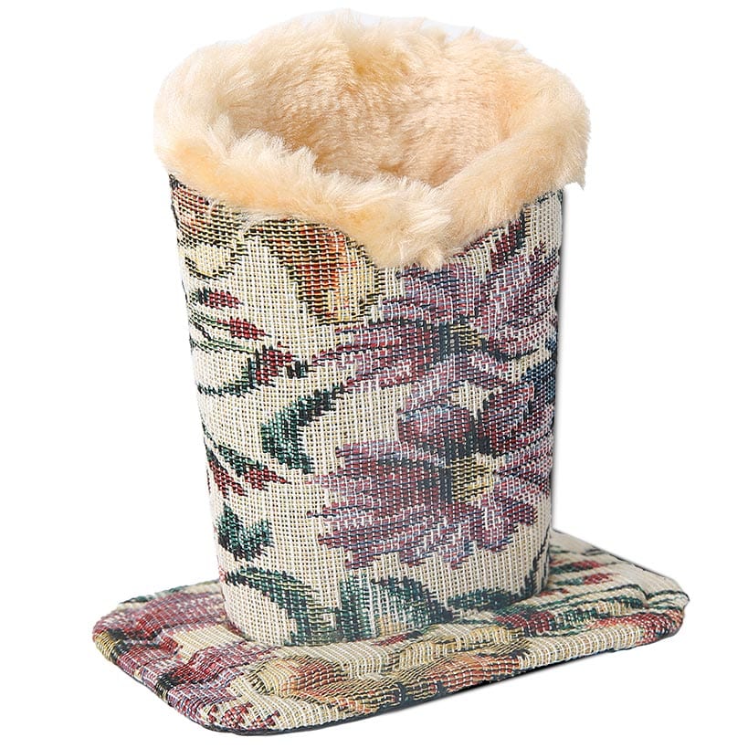 Stylish Eyeglass Holder Floral Plush Lined Case - Image 3