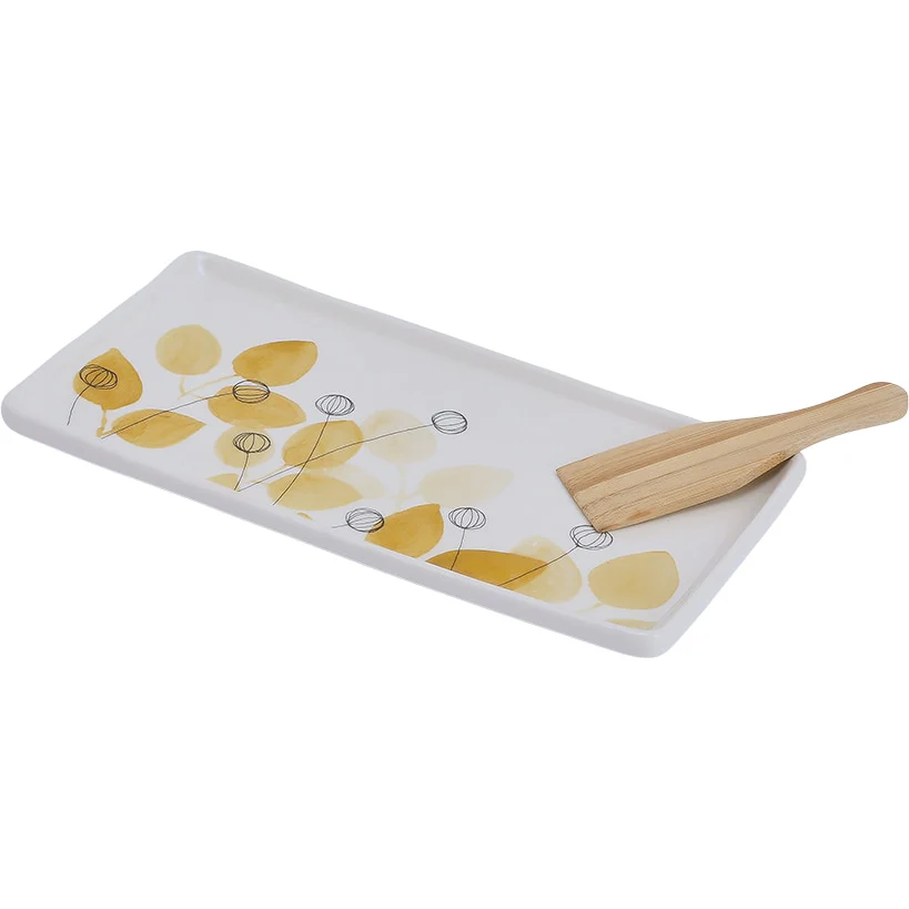 Summer Floral Appetizer Tray with Spatula - Image 2