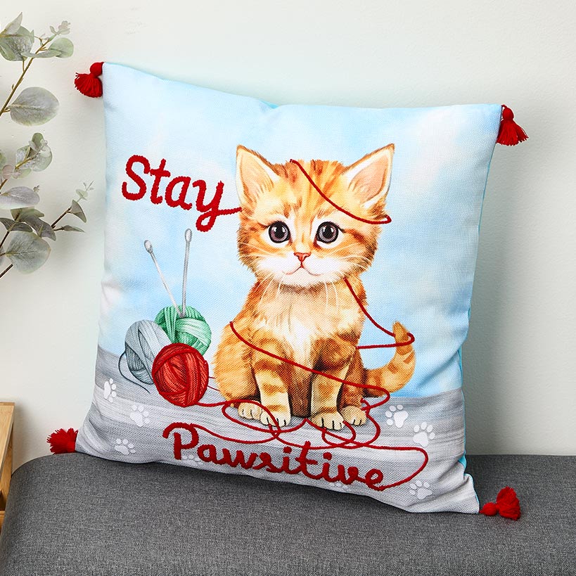 Summertime Pet Embroidered Decorative Pillow - Image 3