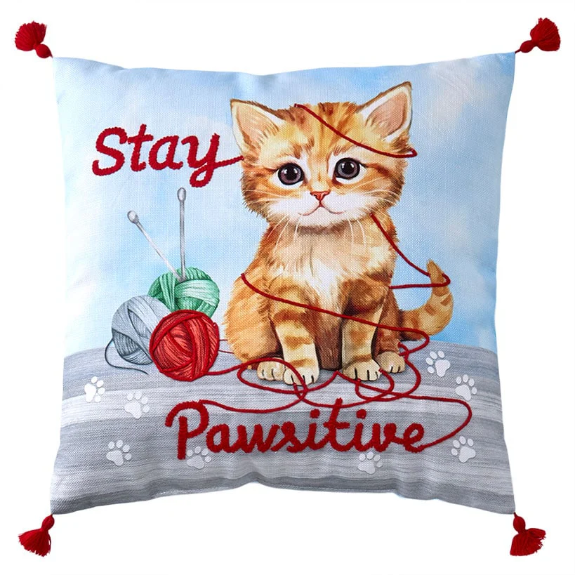 Summertime Pet Embroidered Decorative Pillow - Image 7