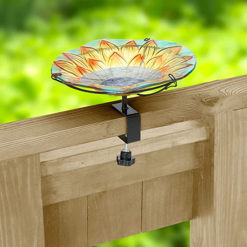 Sunflower Birdbath Or Feeder - Deck Mounted - Image 3