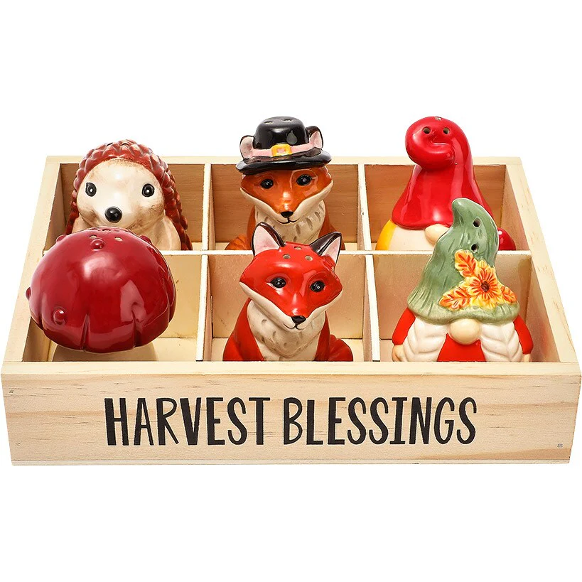 Thanksgiving Salt and Pepper Set 6 Pc. - Image 2