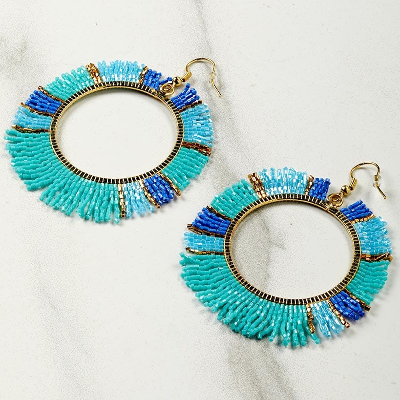 Turquoise Fringe Beaded Jewelry - Image 7