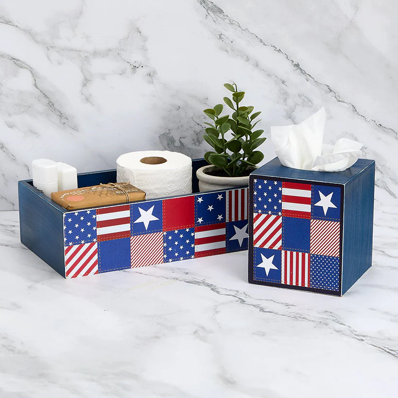 United States of Plaid American Flag Laundry Hamper - Image 4