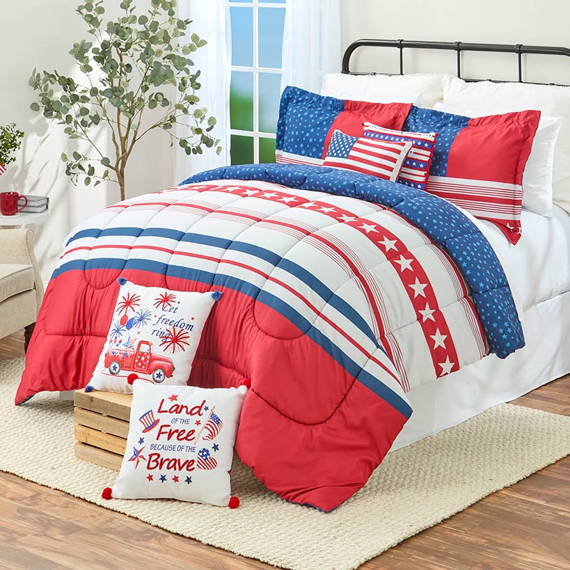 USA Striped Accent Pillow - Image 3