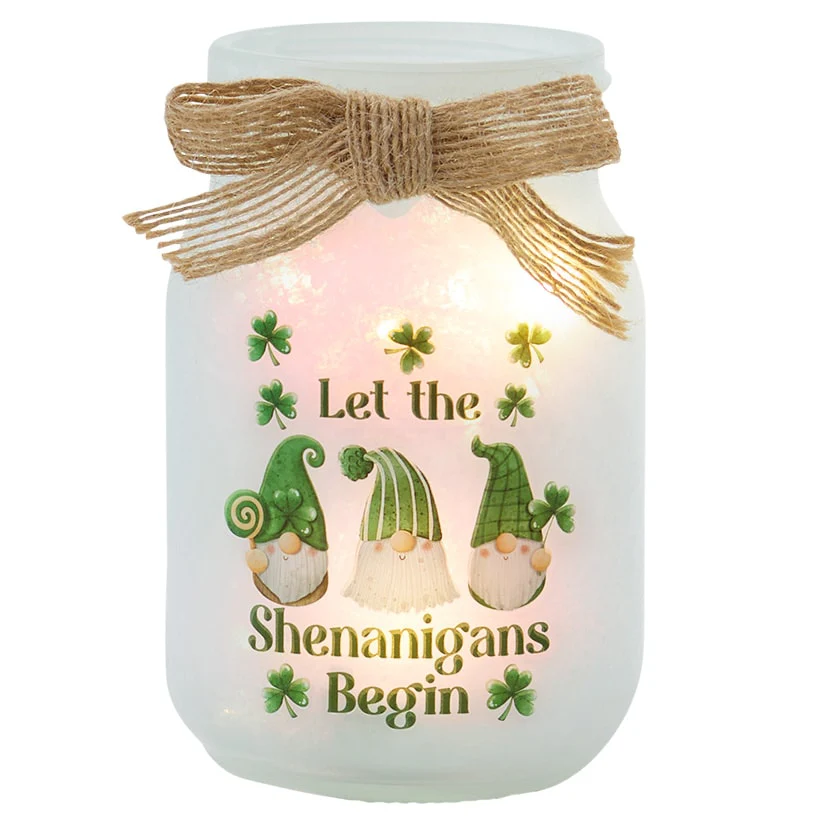 St Patrick's or Valentine's Fairy Light Mason Jar - Image 8