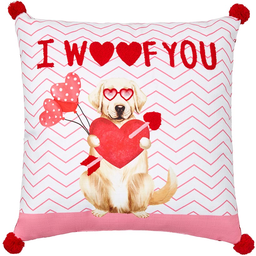 Valentine's Day Embroidered Decorative Pillow - Image 2