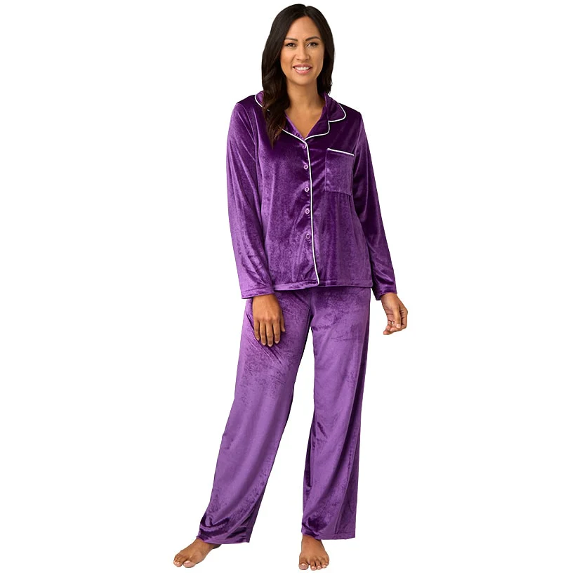 Velour Women's Pajama 2-Pc Set - Image 10