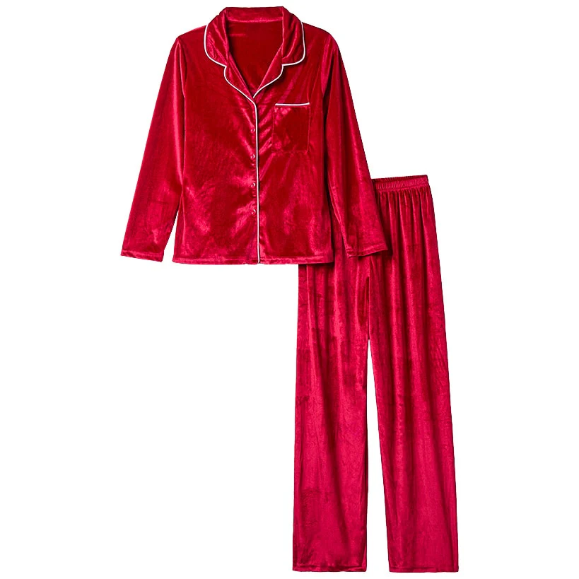 Velour Women's Pajama 2-Pc Set - Image 4