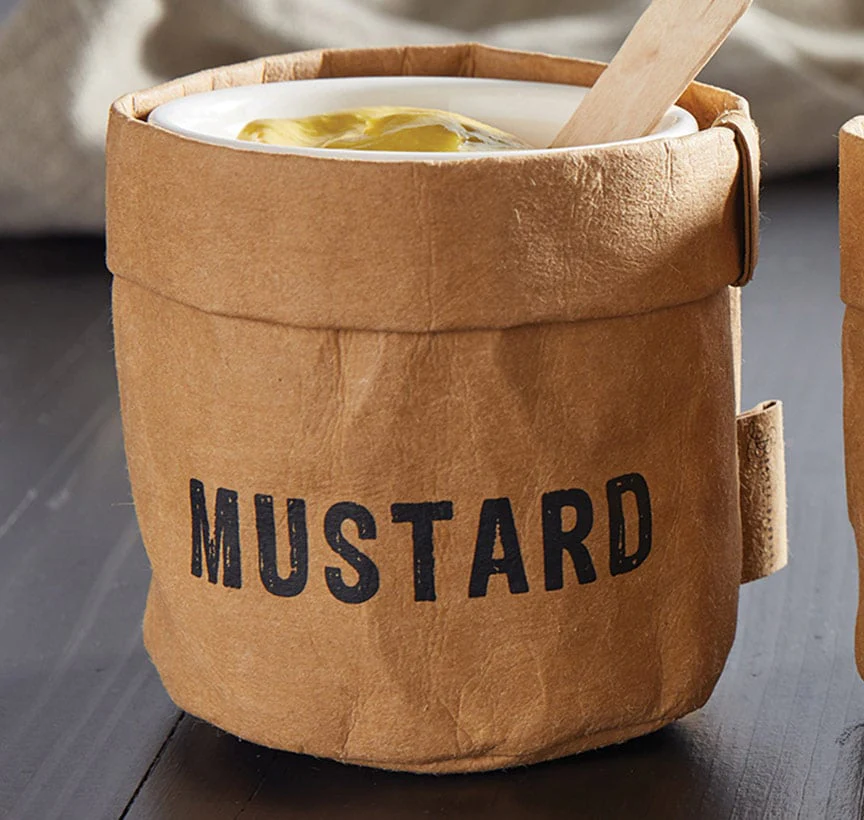Washable Paper Condiment Holder with Ceramic Dish - Image 2