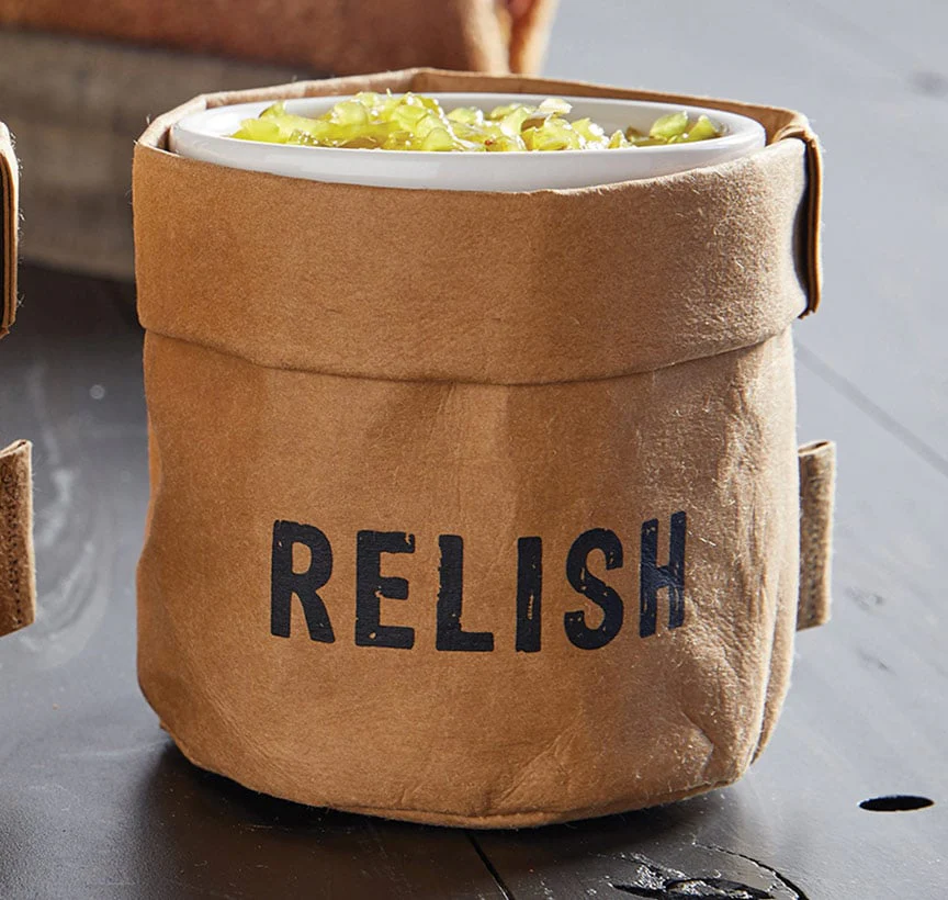 Washable Paper Condiment Holder with Ceramic Dish - Image 3