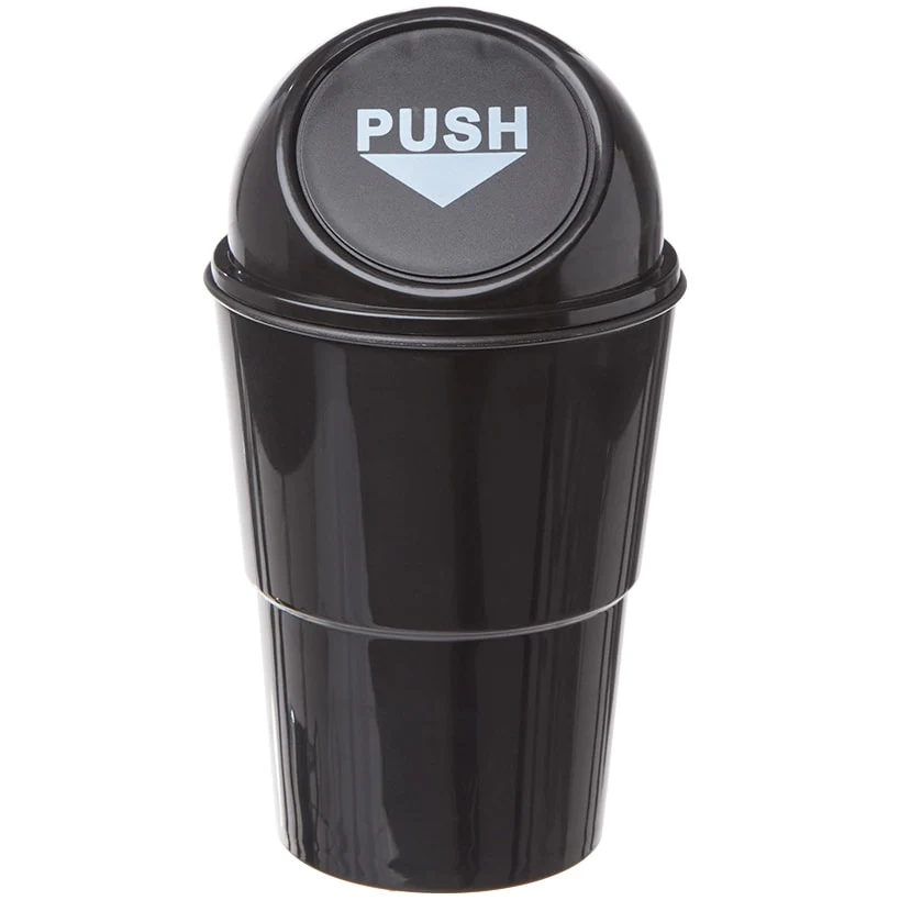 Waterproof Mini Car Trash Bin with Spring Door System - Image 3